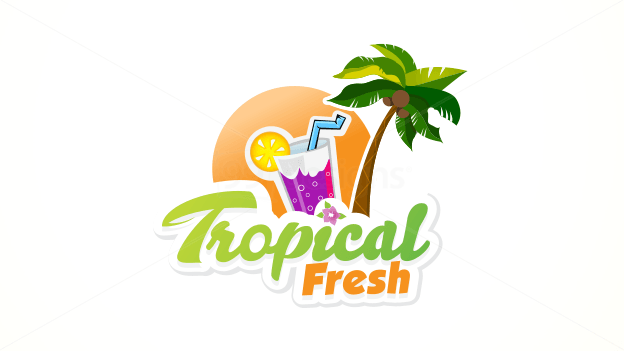Tropical Logo - tropical logo. Logos design, Drinks logo