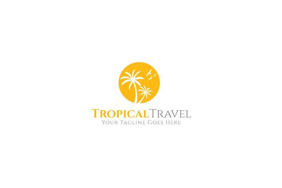 Tropical Logo - Tropical Travel Logo Template
