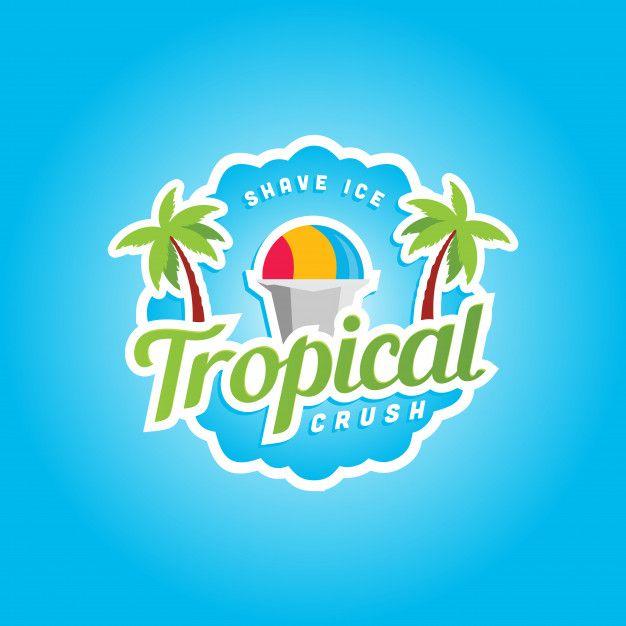 Tropical Logo - Tropical crush ice cream logo template Vector