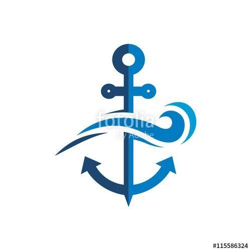 Sailor Logo - Anchor Sailor Logo Design Vector Stock Image And Royalty Free