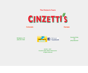 Cinzzetti's Logo - Cinzzettis.com: Cinzetti's Italian Market Restaurant