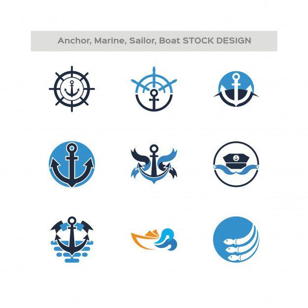 Sailor Logo - Anchor marine sailor boat stock design logo Vector | Premium Download