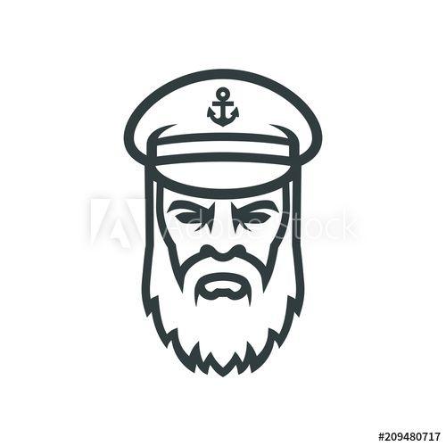 Sailor Logo - Captain of the ship. Sailor head logo - Buy this stock vector and ...