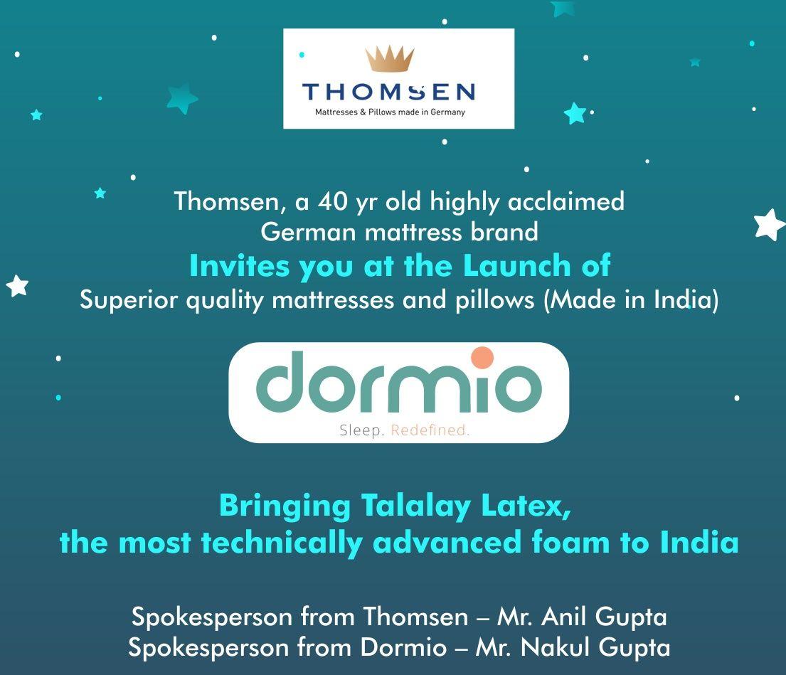 Thomsen Logo - Thomsen's Brand Dormio Launches Superior Quality Mattress and Pillows