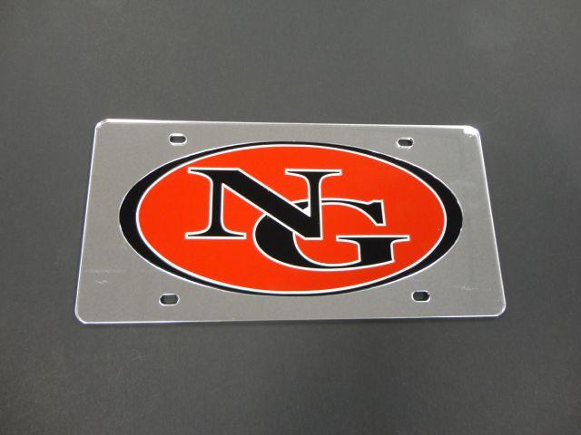 Ng Logo - Red and Silver NG License Plate