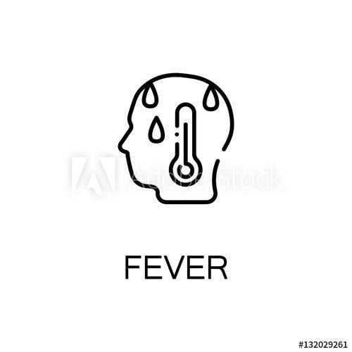 Fever Logo - Fever flat icon or logo for web design this stock vector