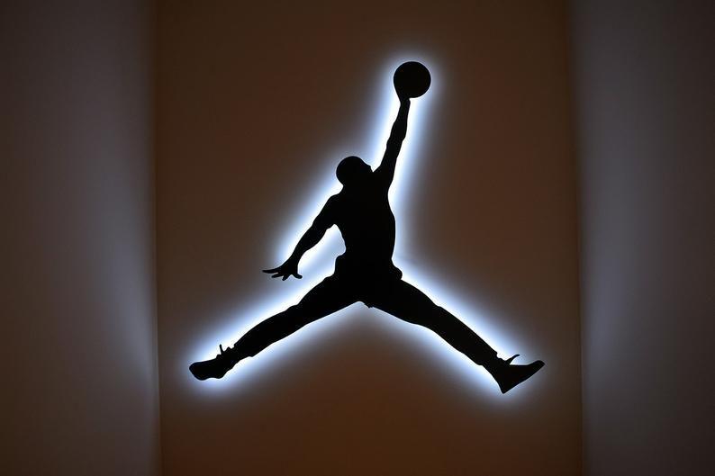 Joran Logo - Jumpman Logo Backlit Floating Metal Wall Art