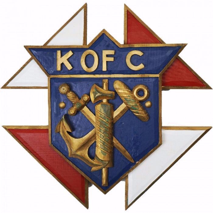 KofC Logo - Knights of Columbus Wooden Emblem – Tuxedo Closeouts