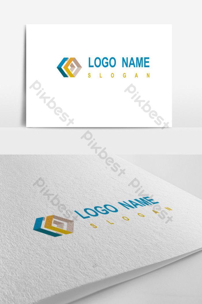 Two-Dimensional Logo - Two-color diamond three-dimensional enterprise universal logo ...