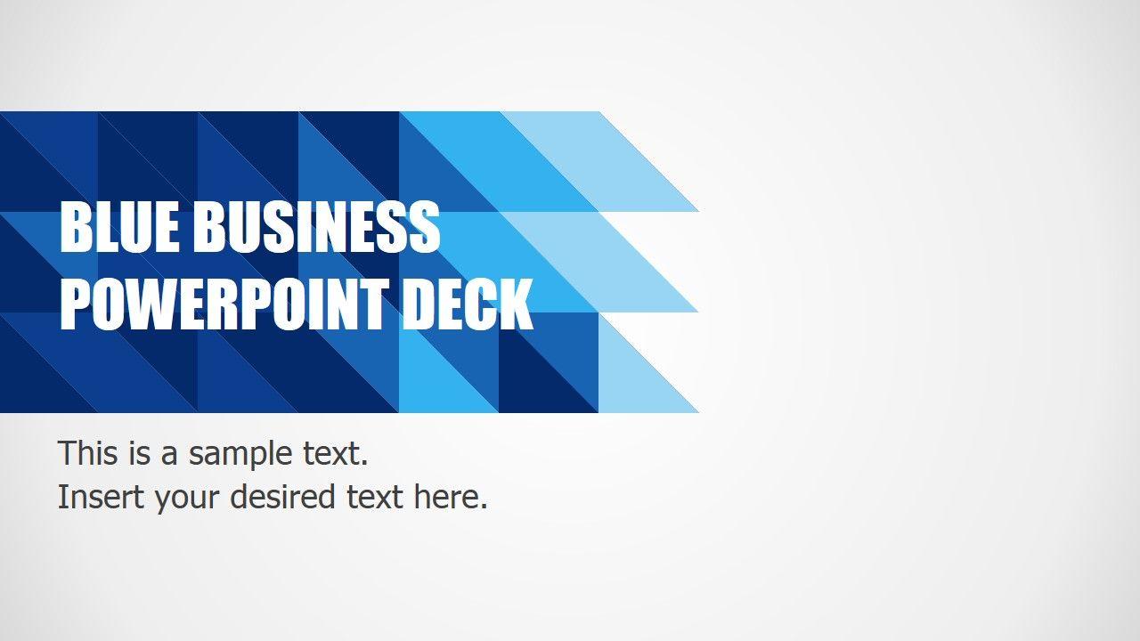 Slide Logo - Blue Business PowerPoint Template