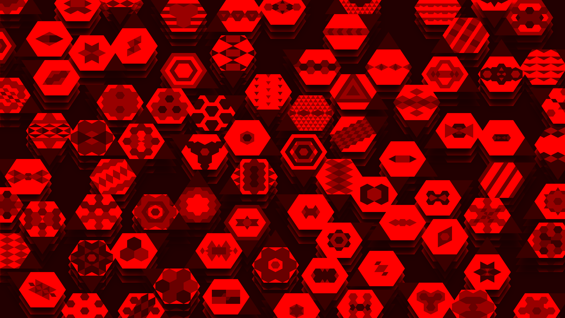 Hexagon in a Red Triangle Logo - 1920x1080] Patterned Red Triangle-Hexagons : wallpaper