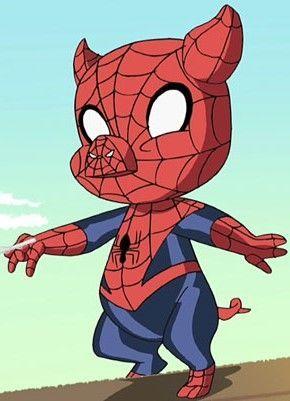Spider-Ham Logo - Spider Ham - Peter Porker (TRN456) | SpiderVerse | Parker spiderman ...