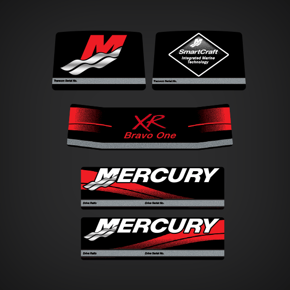 Mercruiser Logo - Mercury MerCruiser Bravo One XR Decal Set
