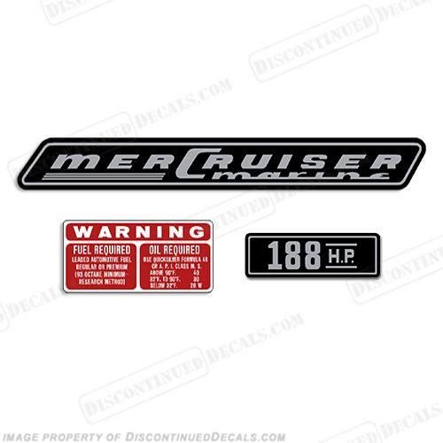 Mercruiser Logo - Mercruiser 188hp Decals - 1970