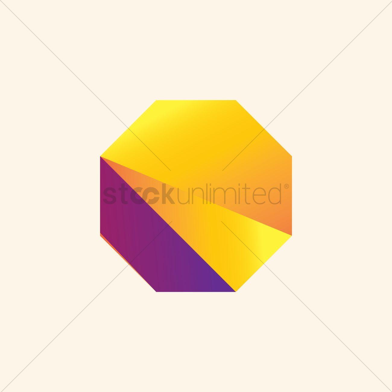 Octagon Logo - Octagon logo element Vector Image