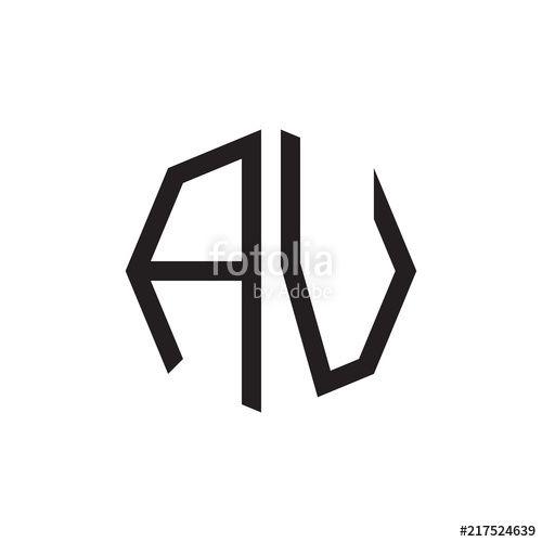 Octagon Logo - two letter AV octagon logo