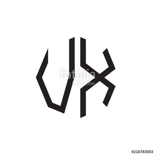 Octagon Logo - two letter VX octagon logo