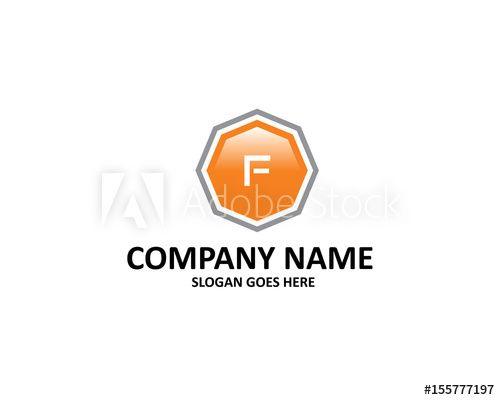 Octagon Logo - F Letter Octagon Logo this stock vector and explore similar