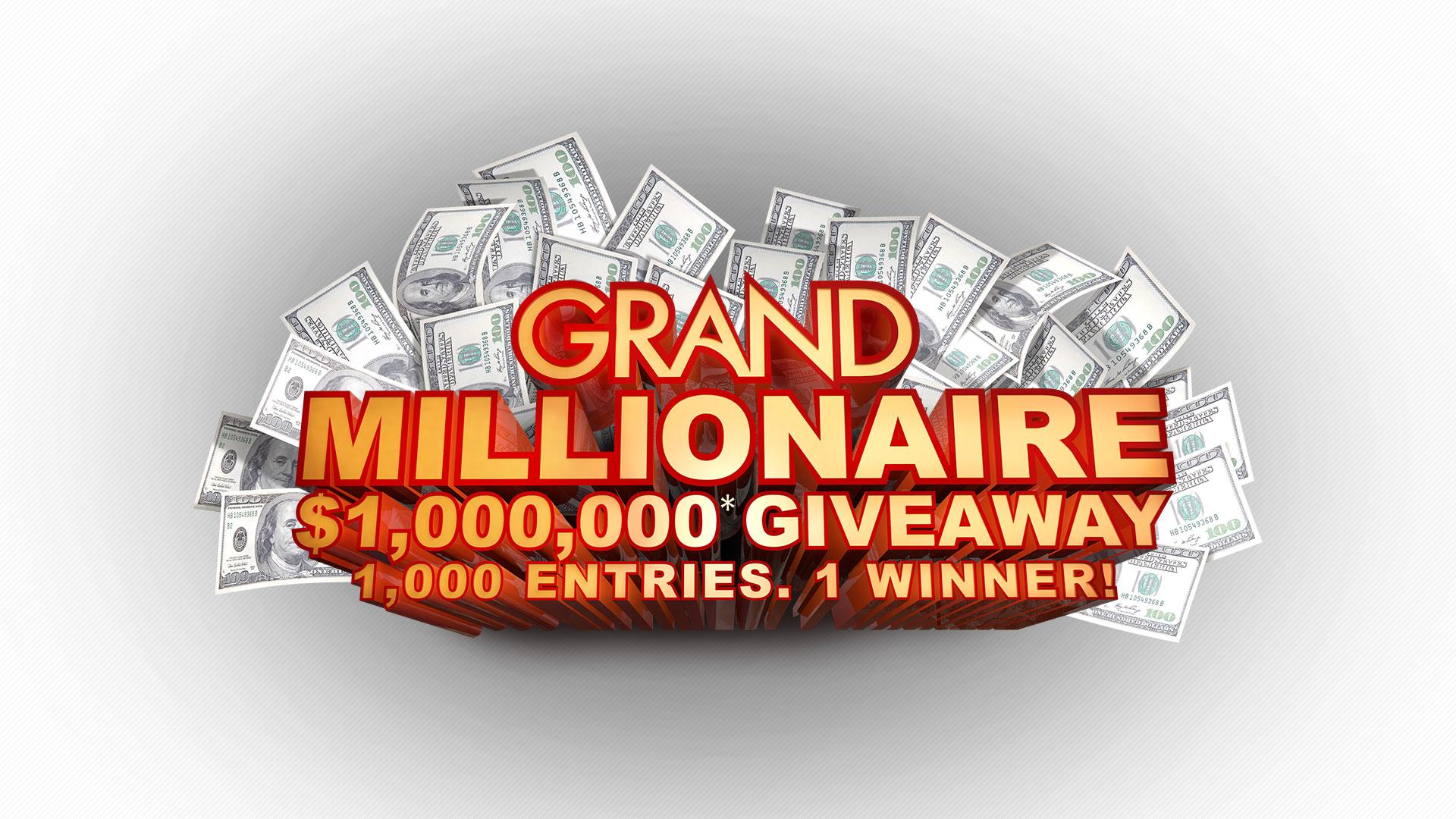 Millionaire Logo - Grand Millionaire Giveaway Logo - TR Design Studio