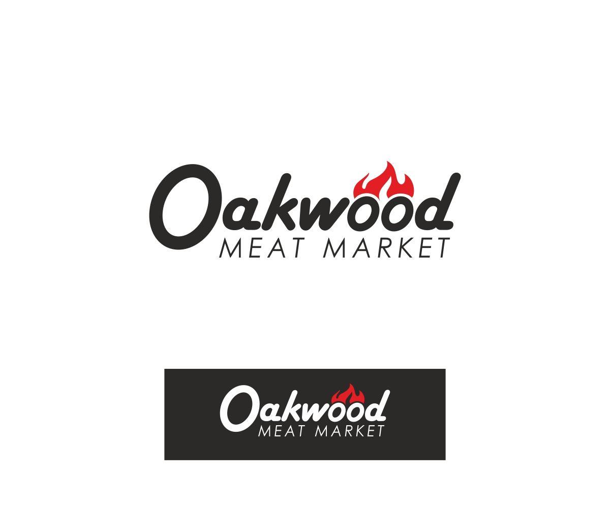 Oakwood Logo - Masculine, Bold, Food Service Logo Design for Oakwood Meat Market by ...