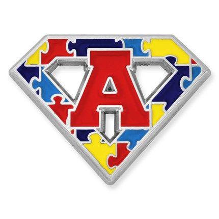 Autism Logo - Autism Superhero Symbol Pin