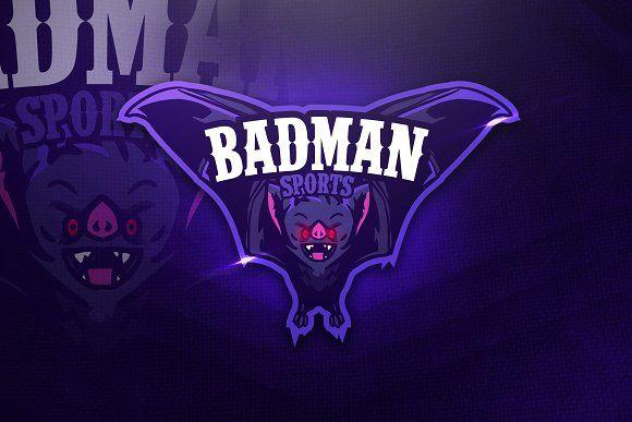 Bat Sports Logo - Badman Sports - Mascot & Esport Logo ~ Logo Templates ~ Creative Market