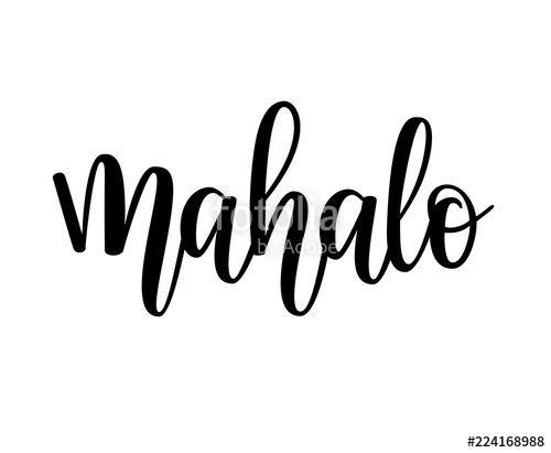 Mahalo Logo - Mahalo vector hawaiian thank you lettering design