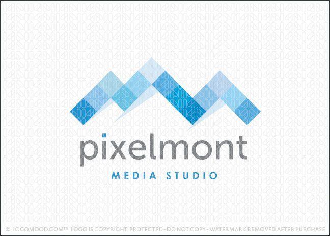 Mountainscape Logo - Pixel Mountain | logos | Modern logo design, Logo design, Logos