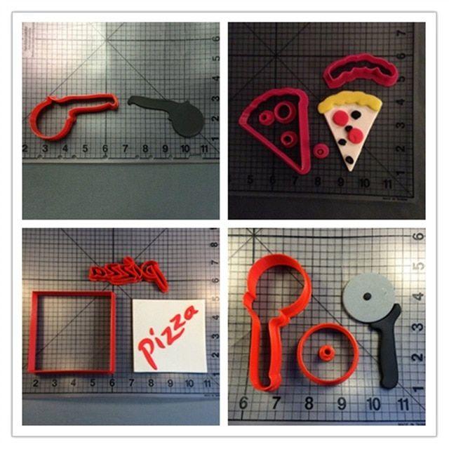 Cutters Logo - US $6.76 5% OFF. Pizza Logo And Shape Cookie Cutters Custom Made 3D Printed Pizza Cutter Fondant Cupcake Topper Cookie Cutters Baking Accessories In