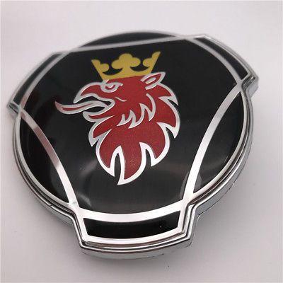 Saab-Scania Logo - custom SAAB Scania black Logo Custom Front Grill Grille Emblem 80mm 1401610