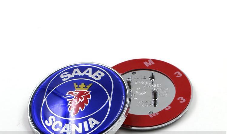 Saab-Scania Logo - High Quality NEW 68mm SAAB SCANIA 9-5 95 (98-02) Bonnet ABS 3pins Emblem  Badge Blue Logo Brand New part 4911541