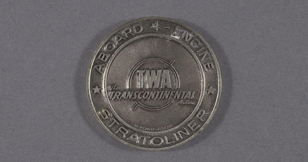 Stratoliner Logo - Medal, TWA Stratoliner Inaugural Flight Passenger | National Air and ...