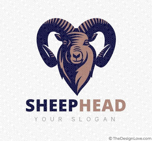 Sheep Logo - Sheep Head Logo & Business Card Template