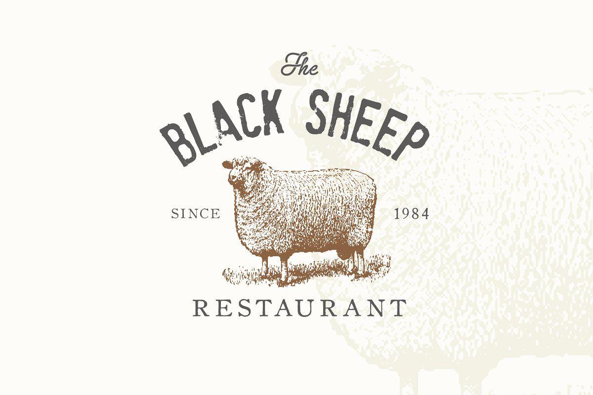 Sheep Logo - Sheep vintage logo + business card
