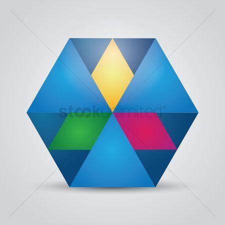 Hexagon in a Red Triangle Logo - Free Red Triangle Stock Vectors | StockUnlimited