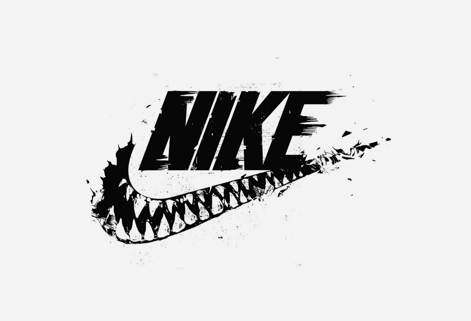 Nilke Logo - Nike monster mouth swoosh. | Funny and Humorous! | Nike swoosh logo ...