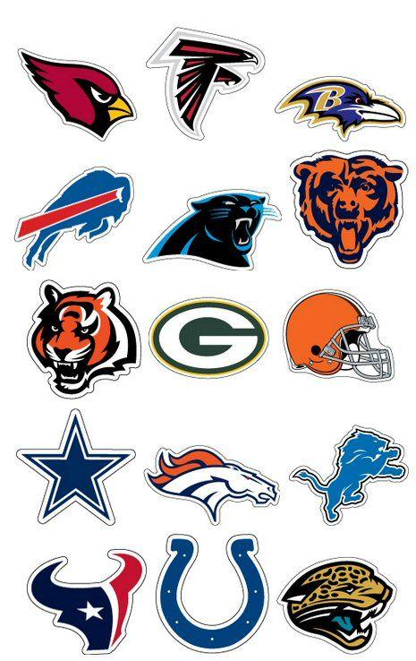 Stickers Logo - NFL Team Logo Vending Machine Stickers