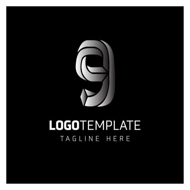 9 Logo - 9 logo black background Template for Free Download on Pngtree