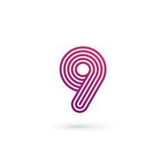 9 Logo - Letter G number 9 logo icon design template elements - Buy this ...