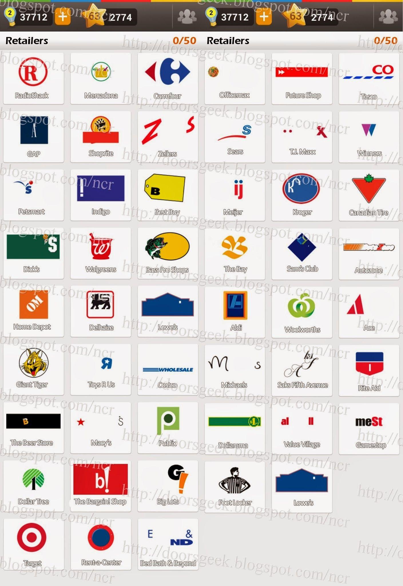 Retailer Logo - Logo Game: Guess the Brand [Bonus] Retailers ~ Doors Geek