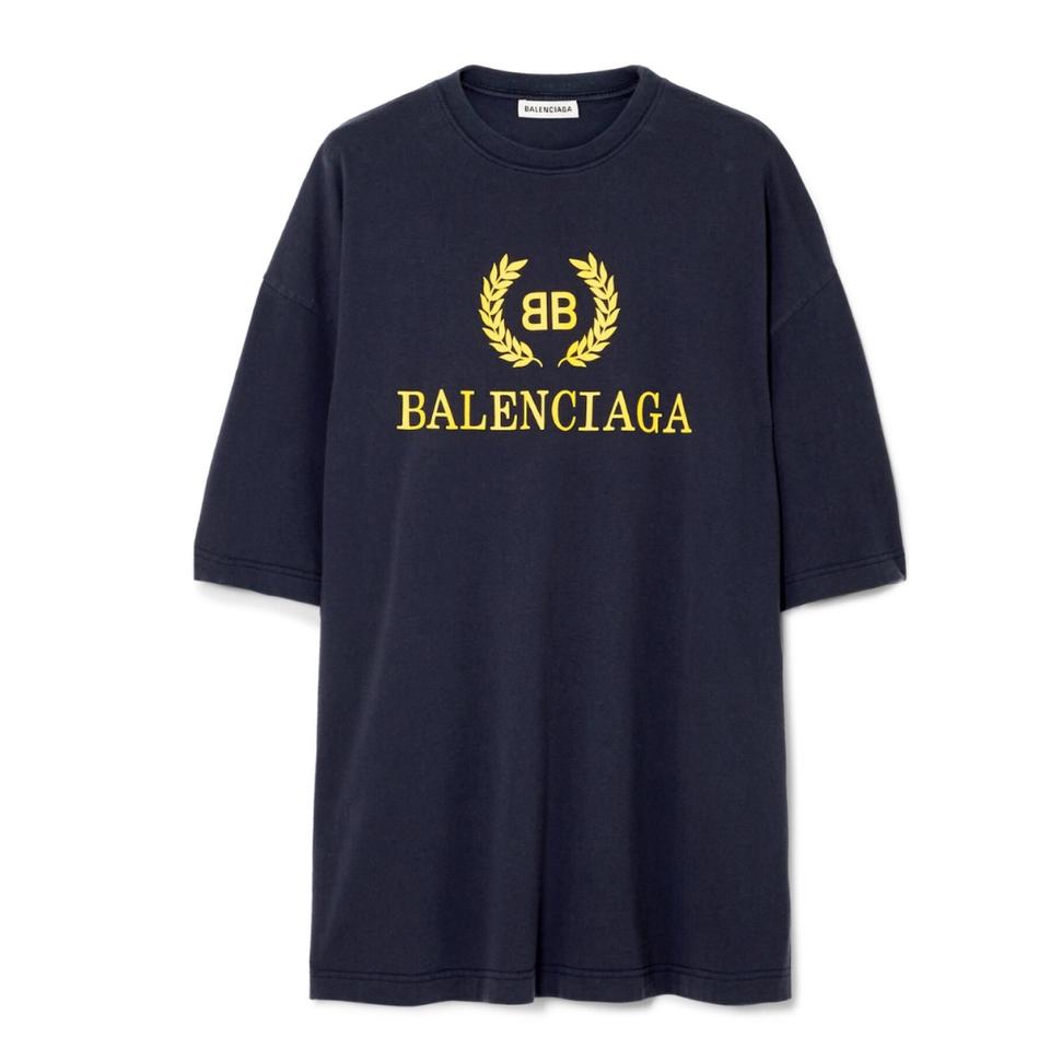 Balenciaga Logo - Balenciaga Logo Printed Oversized Cotton Tee Shirt Size 12 (L) - Tradesy