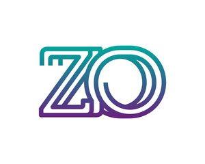 Zo Logo - HO lines letter logo this stock vector and explore similar