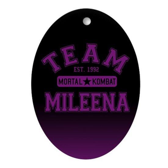Mileena Logo - Team Mileena Mortal Kombat Oval Ornament