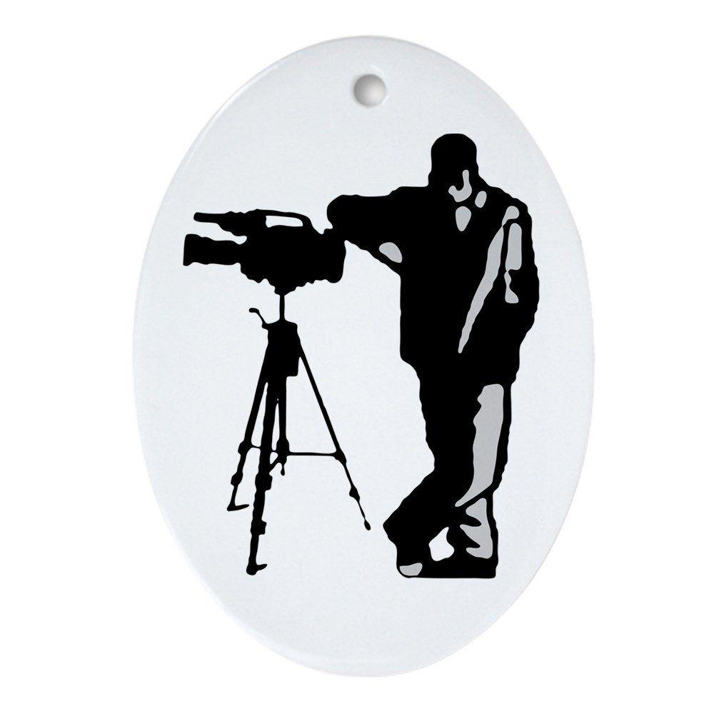 Cameraman Logo - Amazon.com: CafePress Cameraman Logo Oval Ornament Oval Holiday ...