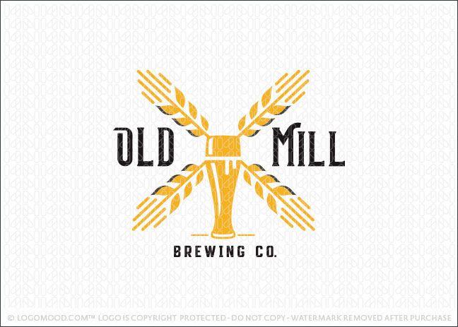 Mill Logo - Old Mill Brewing Co. | Readymade Logos for Sale