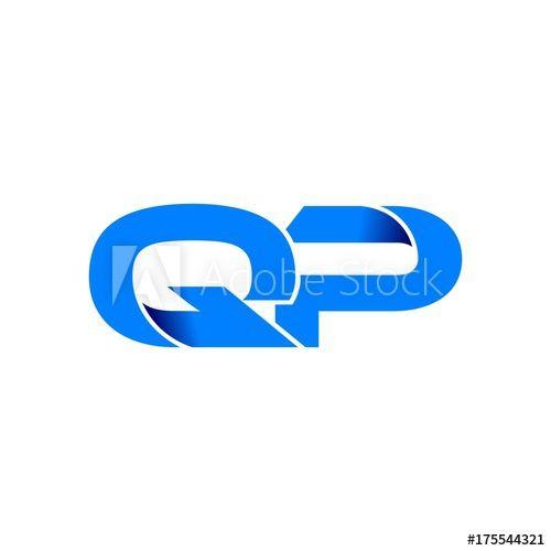 QP Logo - qp logo initial logo vector modern blue fold style this stock