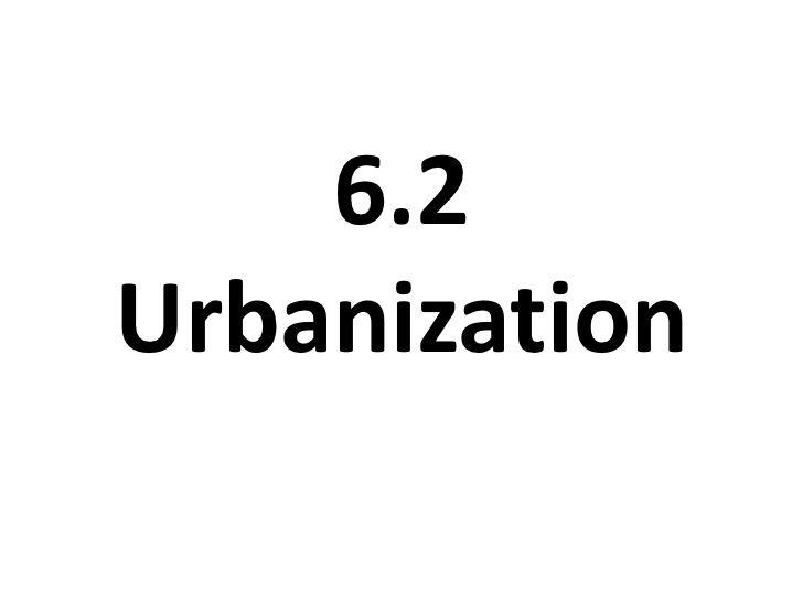 Urbanization Logo - 6.2 urbanization