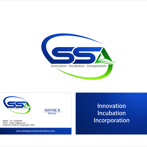 SSA Logo - logo and business card for SSA. Logo & business card contest
