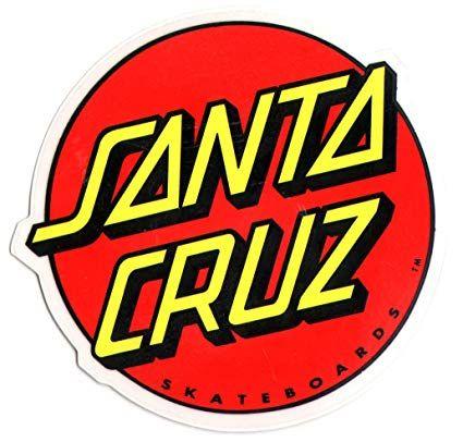 Skateboading Logo - Santa Cruz Classic Logo Skateboard Sticker - large skate board skating  skateboarding