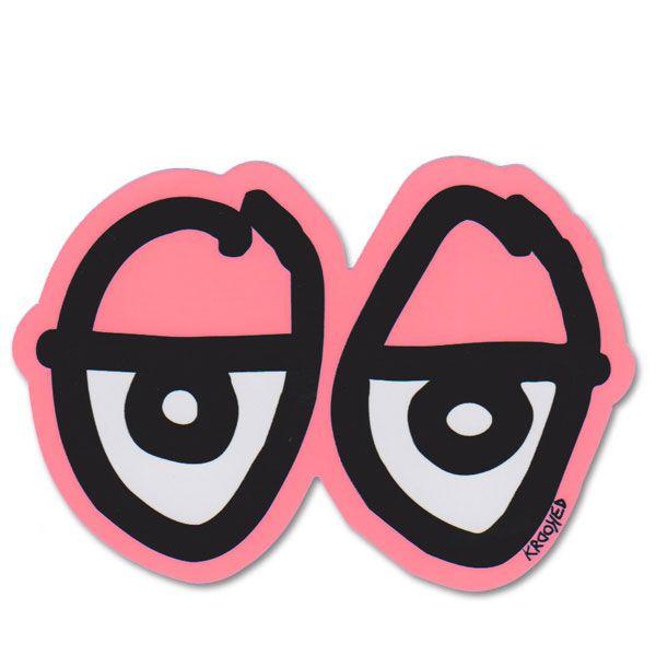 Skateboading Logo - Krooked Eyes Sticker Neon Pink crooked / logo eye / skateboard /  skateboarding / die-cut / stickers / decals / neon pink / 02P09Jul16